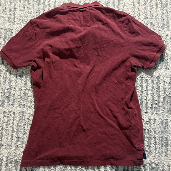 American Eagle outfitters vintage Y2K maroon short sleeve polo shirt size L - Picture 5 of 5